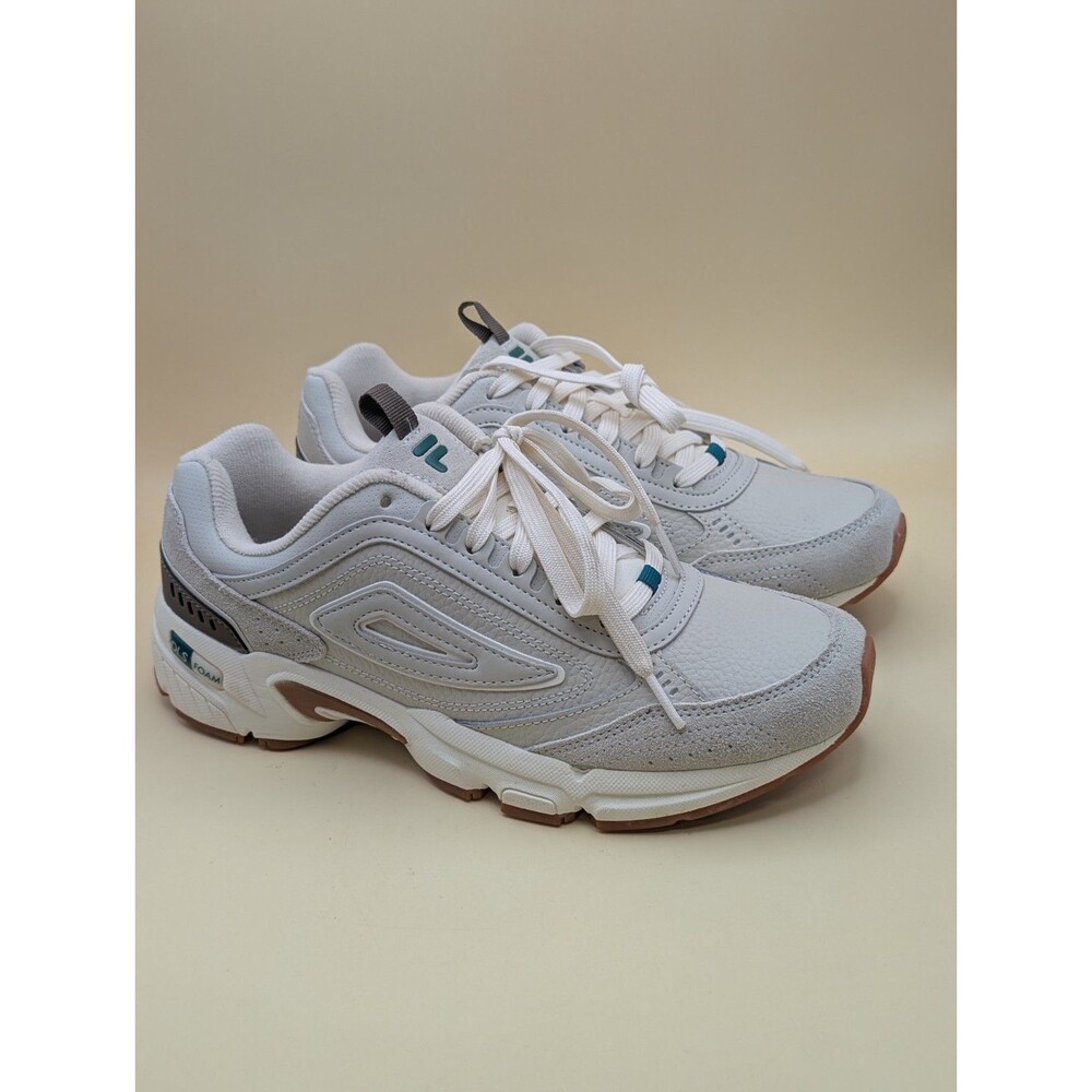 FILA Perano Womens Size 10 Sneakers Grey Tan White DLS Foam Low Top Running Shoe